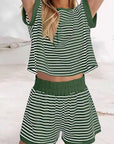 Summer Women's Striped Casual Sports Set