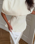 Elegant Chic Shawl Jacket Two-Piece Set