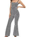 Summer Sexy Backless Striped Jumpsuit