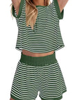Summer Women's Striped Casual Sports Set
