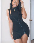 Stylish Sleeveless Zipper Dress for Women