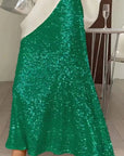Fashion Sequined High Waist Maxi Skirt