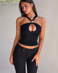 Women's Sexy Metal Decor Cami Top for Spring Summer