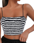 Stylish Color Block Crop Top and Skirt Set