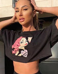 Trendy Short Sleeve Crop Top for Women