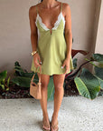 Sexy Deep V Lace Cami Dress for Women
