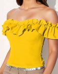 Elegant Off-Shoulder Ruffle Top for Women