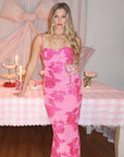 Elegant Floral Print Maxi Dress