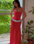 Chic Halter Neck Bodycon Dress with Sequins