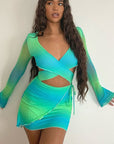 Summer Floral Crop Top Set for Women