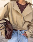 Casual Short Double-Breasted Jacket for Women
