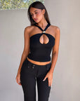 Women's Sexy Metal Decor Cami Top for Spring Summer