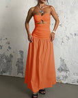 Summer European and American Strapless Beach Dress