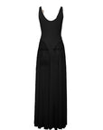 Elegant Long Dress with Sheer A-Line Design
