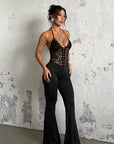 Summer New Sexy Lace Halter Jumpsuit