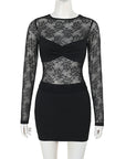 Autumn Women's Lace Top and Skirt Set