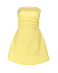 Solid Color Strapless A-Line Dress for Women