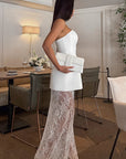 French Style Sexy Strapless Two-Piece Set