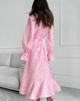 Elegant Ruffled V-Neck Dress for Women