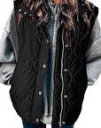 Fashionable Casual Sleeveless Cotton Vest with Zipper