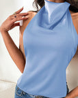 Spring Fashionable Women's Satin Backless Top