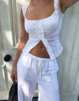 Trendy Casual Two-Piece Set with Collar