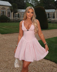 European Style Polka Dot V-Neck A-Line Dress