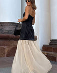 French Velvet Strapless A-Line Dress for Women