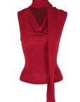 Sleeveless Summer Top with Tie for Women
