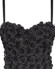 Floral Beaded Strapless Top for Women
