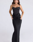 Elegant U-Neck Mermaid Dress with Spaghetti Straps