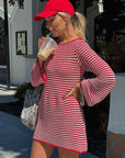Stylish Women's Long Sleeve Striped Dress