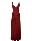 Elegant Long Dress with Sheer A-Line Design