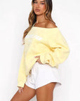 Lemon Yellow Off-Shoulder Bow Top for Women