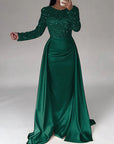 Elegant Long Sleeve Sequin Evening Dress for Women