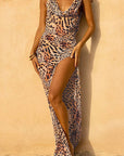 European Style Leopard Print Bodycon Dress