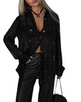 2026 New European and American Sequin Shirt