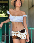 Chic Color Block Mini Skirt for Women