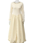 Elegant Knitted Round Neck Long Dress for Women