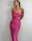 Elegant Solid Color Sleeveless Long Dress