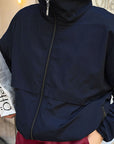 Stylish Stand Collar Windbreaker Jacket for Autumn