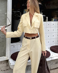 Chic Women's Two-Piece Suit with Long Sleeves