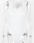 Summer Women's Sleeveless Bodysuit with Round Neck