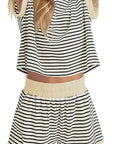 Summer Women's Striped Casual Sports Set