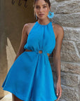 Summer Blue Hollow Out Jumpsuit for Women
