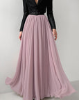 Elegant Color Block Princess Evening Dress
