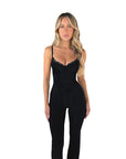 Lace Trim Strapless Jumpsuit for Women