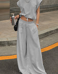 Chic Sleeveless Top and Wide Leg Pants Set