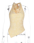Fashionable Sexy Backless Knitted Top
