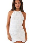 New Spring Summer Backless Ruffled Dress